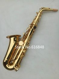 Brass Musical Instrument SUZUKI Alto Eb Tone E Flat Saxophone Gold Lacquer Sax Professional Playing Instruments For Student