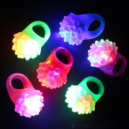 Flashing Bubble Ring Rave Party Blinking Soft Jelly Glow ring Hot Selling!Cool Led Light Up Party Supplies fast shipping