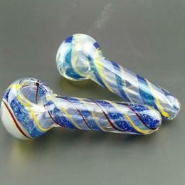 New Colourful Mini Glass Smoking Pipe Hand Pipe Variety Patterns Handmade Great Product High Quality Decorate Beautiful Colour Unique Design