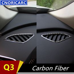 Dashboard Air Conditioner Outlet Frame Decorative For Audi Q3 2013-16 Car Cover Trim Strip Carbon Fiber Accessories