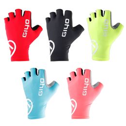 Summer road bike Gloves Breathable Half Finger Gel Pad Outdoor Sport Gloves Biking Fingerless Anti-slip Riding Men Cycling Wristbands Glove