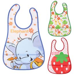 10 Pcs Mix Wholesale EVA Waterproof Lunch Bibs Newborn Baby Cute Cartoon Feeding Cloth Towels Children Apron Accessories