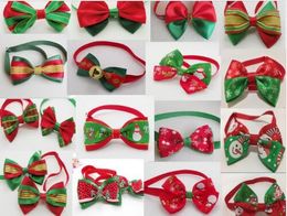 Dog Apparel 50 Pcs/Lot Big Sale High fashion Handmade Christmas Dog Bow Tie Dogs Festival Pet Accessories Wholesale Mix Style C01