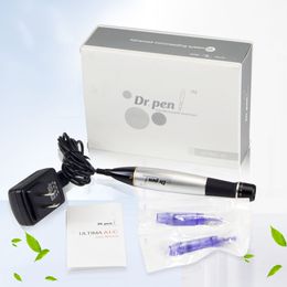 Dr Pen A1-C Auto Microneedle System Adjustable Needles Lengths 0.25mm-3.0mm Electric DermaPen+2pcs 12 Needle cartridge