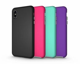 TPU+PC Non-slip Back Cover Phone Case for iPhone XS Max XR X 7 6 and Samsung Galaxy Note 9 8 S9 S8 Plus