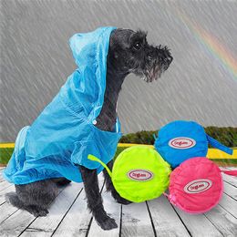 Dog windbreaker Ultra-thin Dog Raincoat Sun Protection Dog Clothes Nylon Waterproof Pet Raincoat 3 Colours T2I269