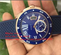 Luxury Top Quality latest version Watch blue 42mm dial DE WSCA0010S Rose gold Mechanical Automatic Mens Watch Watches