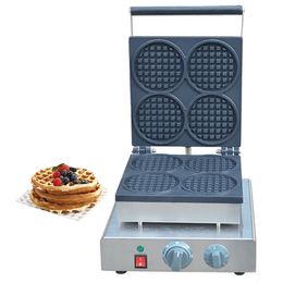 wholesale Qihang_top snack machinery round shape waffle maker 110v/220v commercial electric round waffle making machine for sale