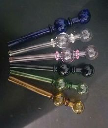 Two - wheel double bubble glass straight pot Wholesale Bongs Oil Burner Pipes Water Pipes Glass Pipe Oil Rigs Oil