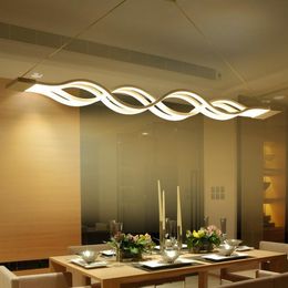 ha portato il lampadario sospeso Sconti Moderno e minimalista lampadari a led onda ciondolo luce 40