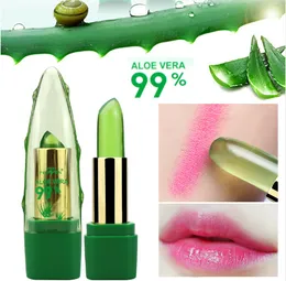 2018 New 99% ALOE VERA Natural Temperature Change Colour Jelly Lipstick Long Lasting Moistourizing Lip Makeup