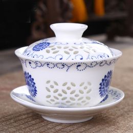 Kung Fu 10 Pcs/Set Tea Set Ceramic Tea Cup Blue And White Teapot Bone China Tea Service Preference