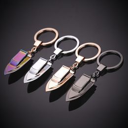 Top quality Metal Keychain Design Cool Luxury ship Car Key Chain Key Ring chain color pendant For Party Gift Jewelry