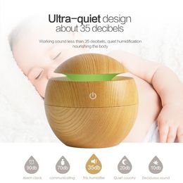 USB LED Ultrasonic Aroma Humidifier Essential Oil Diffuser Aromatherapy Purifier Humidifier for Office Home Bedroom Living Room