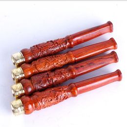 12mm Hand Carved Rosewood Carved Wooden Cigarette Holder Rod Filter Cigarette Holder