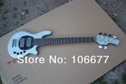 Free Shipping New Arrival Top Qulity Music Man Bongo Metal Blue 6 Strings Active Pickups Bass Guitar Musicman Bass Guitar