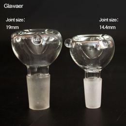 -5 pcs / lot bol percolateur 19mm bol en verre pour Arab Filter Pipes à eau Bongs Clear bols de couleur pour bongs