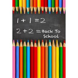 Back to School Theme Backdrop for Photography Printed Blackboard Colorful Pencils Baby Kids Children Photo Studio Backgrounds