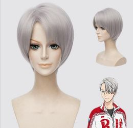 Yuri!!! on Ice Viktor Nikiforov Wig Victor Nikiforov Cosplay Short Wig