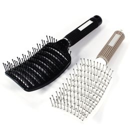 1 Pcs Bend Hair Comb Brush New Anti-static Curved Vent Hair Comb Massager Hairbrush Salon Hairdressing Tool Hot