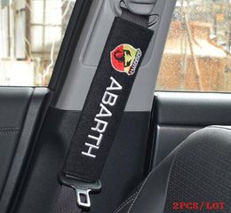 Auto Car Accessories Seat Belt Cover case for Abarth 500 Fiat Universal Shoulder Pads Car Styling 2pcs/lot