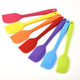 Kitchen Baking Tool Colorful Silicone Cream Butter Cake Spatula Mixing Batter Scraper Brush Free Shipping LX3438