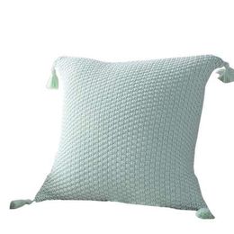Nordic style Knitting Tassel Pillow Case Acrylic Fibres Pillowcase Decorative Pillows For Sofa Seat Cushion Cover Home Decor