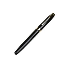 Gold Plated 0.5mm Black Ink Rollerball Pen Luxury Business Gift Sign Pens with Gift Box Can printing Logo