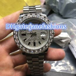 Automatic men's watches high quality stainless steel watches Silver Diamond Dial waterproof sport watches automatic mechanical watch