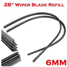 Wholesales 2Pcs 28" 6mm Universal Car Vehicle Rubber Frameless Windshield Wiper Blade Refill