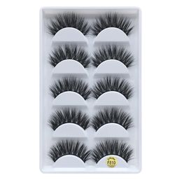 Reusable Mink 3D hair eyelashes hand-made thick natural long false eyelashes 5 pairs pack DHL Free mink lashes