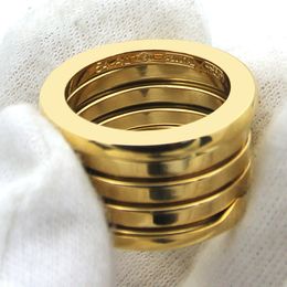gioielli moda 316L acciaio al titanio con molla anello placcato oro rosa anello largo 5 anelli per donna e uomo