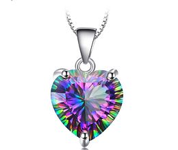 Genuine Rainbow Fire Mystic Topaz Pendant Solid 925 Sterling Silver Pendant Vintage Jewelry Without a Chain