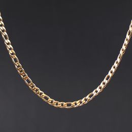 Free shipping 5pcs lot in bulk gold stainless steel Fashion Figaro NK Chain link necklace thin jewelry for women men gifts