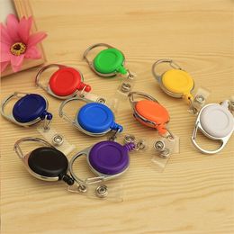 Multi Colors Round Key Chain Telescopic Credential Buckle Easy To Carry Chest Card Badge Holder New Arrival 1 8gs BB