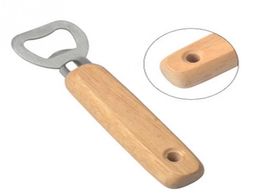 Beer Bottle Opener Wood Handle Stainless Steel Beer Cap Opener Vintage Soft Drink Soda Cider Bottle Opener Bar Party Accessories