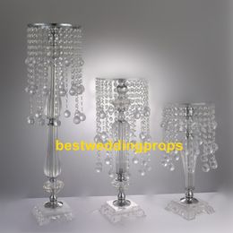 new style crystal acrylic beaded wedding Centrepieces flower stand table decor for wedding event party decoration best139