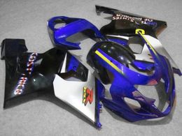 7gifts faring kit for SUZUKI GSXR600 GSXR750 04 05 K4 aftermarket GSX-R600/750 2004 2005 black white blue fairings set VV89