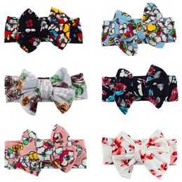 children's Retro hairband high quality cotton DIY bow tie Baby flower Headband 5 styles offer choose