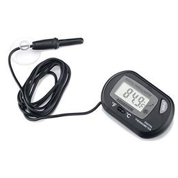 Mini Digital Fish Aquarium Thermometer Tank with Wired Sensor battery included in opp bag Black Yellow Colour for option Free shipping lin383