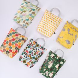 Baby Diaper Bags Portable Nappy Pacifier Snacks pocket money Storage Bag cartoon print mommy Diaper Bag Infant stroller bags C4775