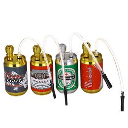 Mini Hookah Smoking Pipe Colourful Metal Aluminium Cans Coke Bottle Diameter 5CM Height 10CM Smoke Tobacco Pipe Holder