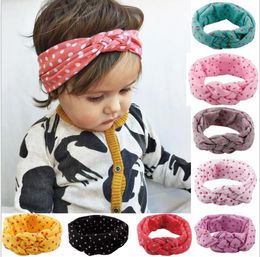 Children hair accessories infant knot hair band Knitted cotton elastic headband for baby babies winter warm hairbands cute lovely Turban