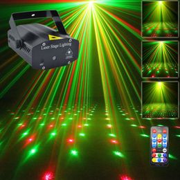 FreeShipping Mini Portable IR Remote RG Meteor Laser Projector Lights DJ KTV Home Xmas Party Dsico LED Stage Lighting