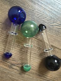 40mm ball Short Coloured glass oil burner Mini Smoking Handle Pipes smoking pipes TOP quality Burner oil burner hand smoking pipe