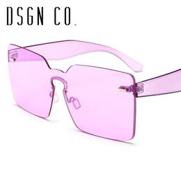 DSGN CO. 2018 Hottest Trend Dreamer Sunglasses For Men And Women 8 Color Square Rimless Fashion Sun Glasses UV400