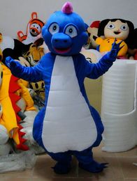 Dinosaur Mascot Costume Lovely Blue little Dinosaur Cospaly Cartoon animal Character adult Halloween party costume Carnival Costume