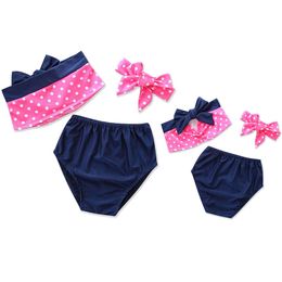 Cheap Girls Bathing Suit Polka Dot
