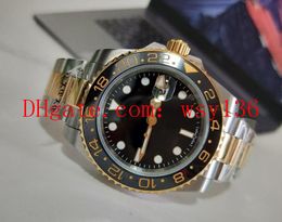 Factory Supplier GMT Automatic machinery Mens Casual Watches Steel & 18k Gold Black Dial Ceramic Bezel 40mm 116713 Men's Wristwatches