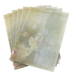 10 pcs 17.5*12.5cm Lotus Vintage Blank Translucent Vellum Envelopes Diy Ovely Gift Love Letter Stationery